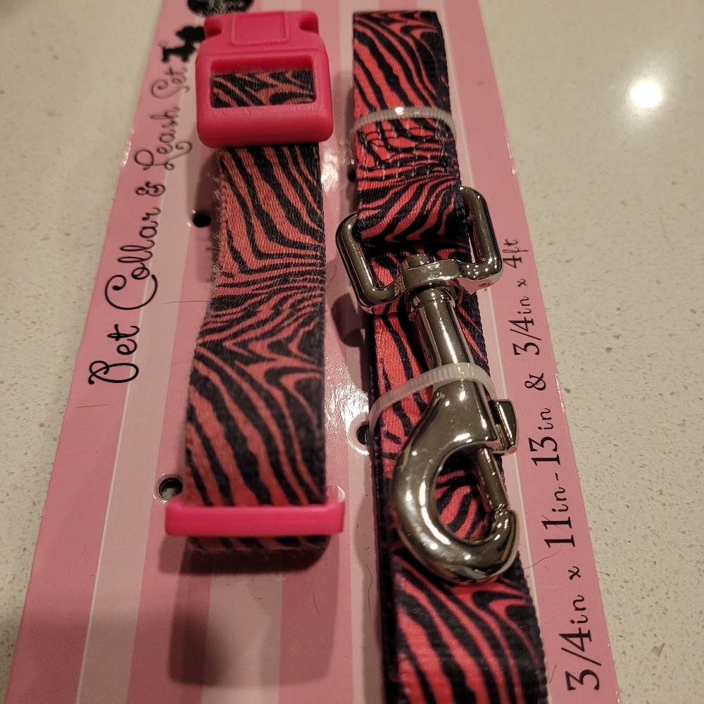 Dog collar with matching leash